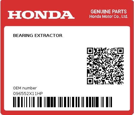 Product image: Honda - 096552X11HP - BEARING EXTRACTOR  0