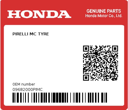Product image: Honda - 09682000PIMC - PIRELLI MC TYRE  0