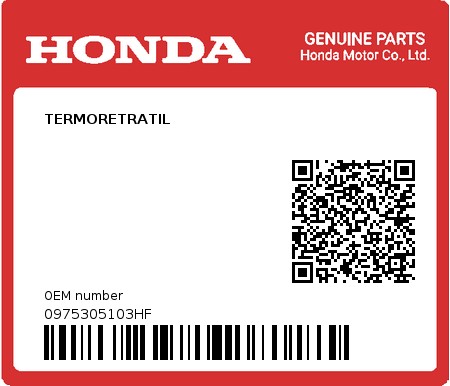 Product image: Honda - 0975305103HF - TERMORETRATIL  0