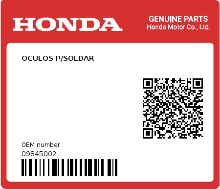 Product image: Honda - 09845002 - OCULOS P/SOLDAR  0