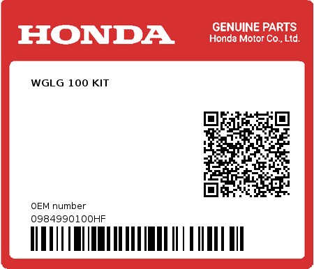 Product image: Honda - 0984990100HF - WGLG 100 KIT  0