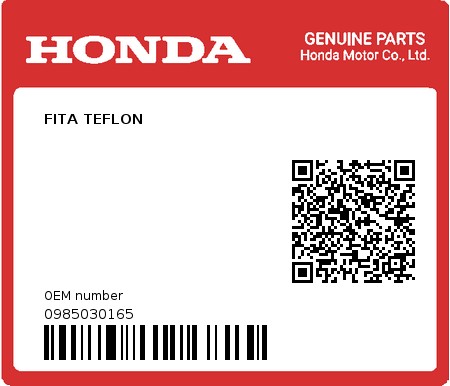 Product image: Honda - 0985030165 - FITA TEFLON  0