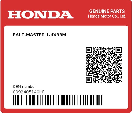 Product image: Honda - 0992405140HF - FALT-MASTER 1.4X33M  0