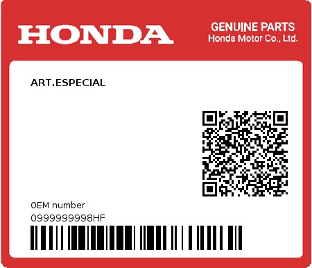 Product image: Honda - 0999999998HF - ART.ESPECIAL  0
