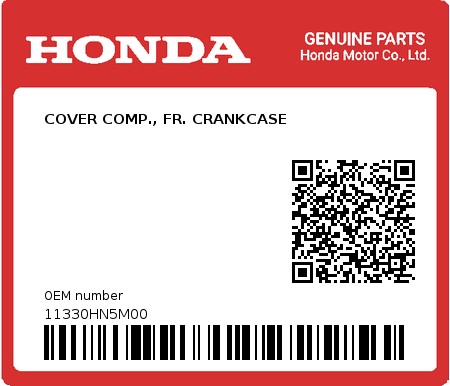 Product image: Honda - 11330HN5M00 - COVER COMP., FR. CRANKCASE  0