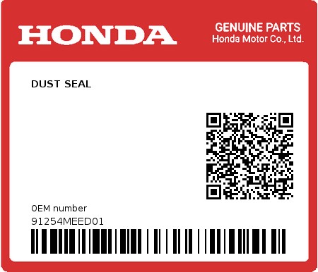 Product image: Honda - 91254MEED01 - DUST SEAL  0