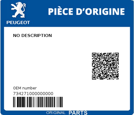Product image: Peugeot - 734271000000000 - NO DESCRIPTION  0