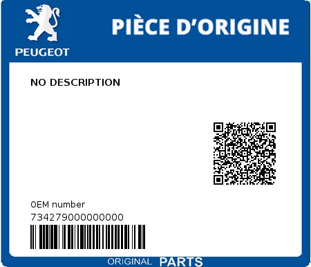 Product image: Peugeot - 734279000000000 - NO DESCRIPTION  0
