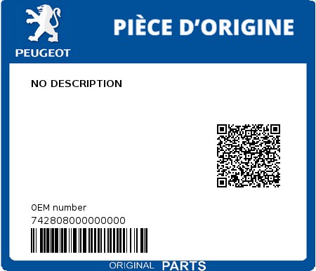 Product image: Peugeot - 742808000000000 - NO DESCRIPTION  0