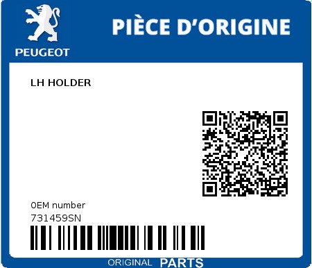 Product image: Peugeot - 731459SN - LH HOLDER  0