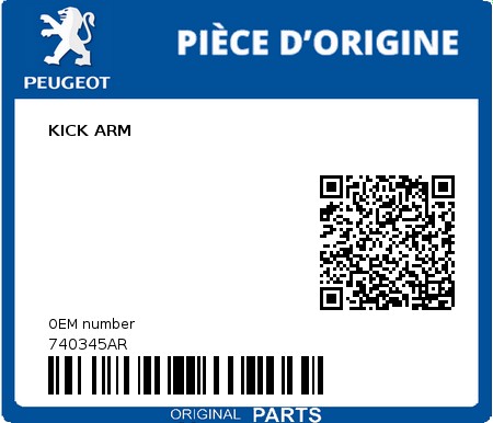 Product image: Peugeot - 740345AR - KICK ARM  0