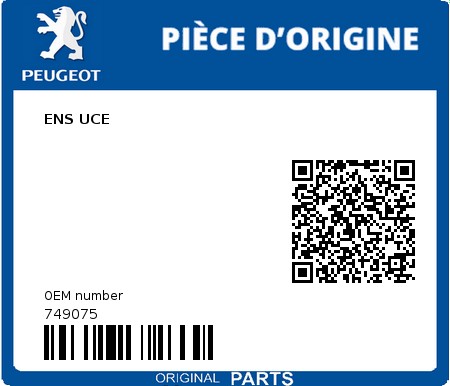 Product image: Peugeot - 749075 - ENS UCE  0