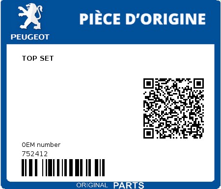 Product image: Peugeot - 752412 - TOP SET  0