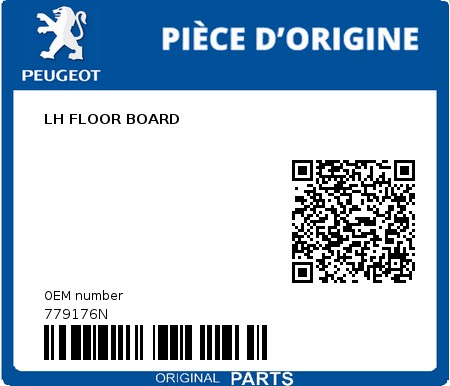Product image: Peugeot - 779176N - LH FLOOR BOARD  0