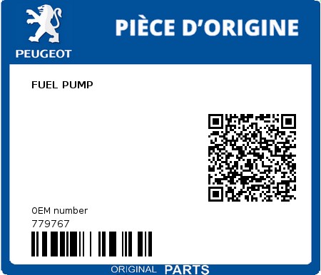 Product image: Peugeot - 779767 - FUEL PUMP  0