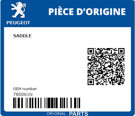 Product image: Peugeot - 780061N - SADDLE  0