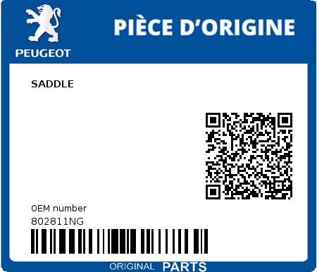 Product image: Peugeot - 802811NG - SADDLE  0