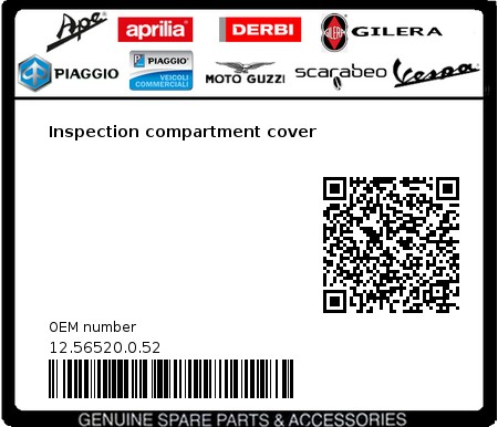 Product image: Beta - 12.56520.0.52 - Inspection compartment cover  0