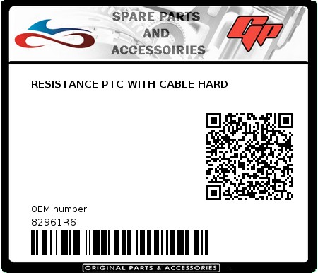 Product image: Derbi - 82961R6 - RESISTANCE PTC WITH CABLE HARD  0