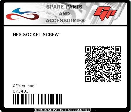 Product image: Derbi - 873433 - HEX SOCKET SCREW  0