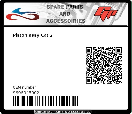 Product image: Derbi - 9696045002 - Piston assy Cat.2  0
