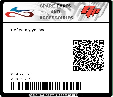 Product image: Derbi - AP8124719 - Reflector, yellow  0