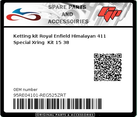 Product image: Regina - 95RE04101-REG525ZRT - Chain kit Royal Enfield Himalayan 411 Special Xring  Kit 15 38 