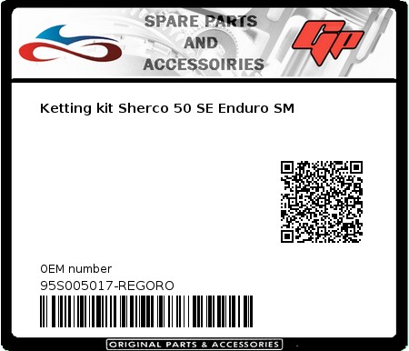 Product image: Regina - 95S005017-REGORO - Chain kit Sherco 50 SE Enduro SM 