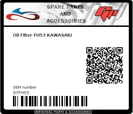 Product image: Athena - 97FH53 - Oil Filter FH53 KAWASAKI 