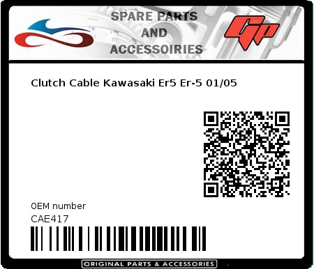 Product image: Kyoto - CAE417 - Clutch Cable Kawasaki Er5 Er-5 01/05   