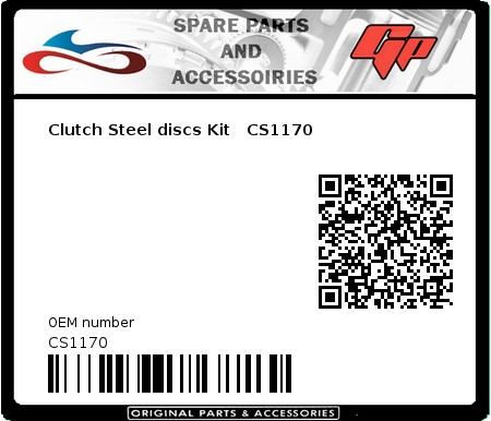 Product image: Kyoto - CS1170 - Clutch Steel discs Kit   CS1170 