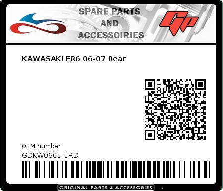 Product image: Goodridge - GDKW0601-1RD - KAWASAKI ER6 06-07 Rear    