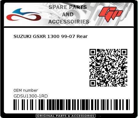 Product image: Goodridge - GDSU1300-1RD - SUZUKI GSXR 1300 99-07 Rear    