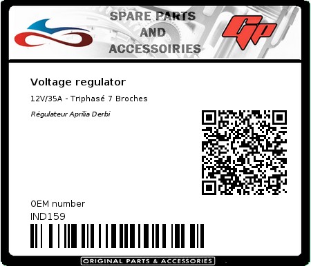 Product image: Kyoto - IND159 - Voltage regulator 