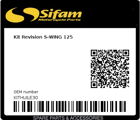 Product image: Sifam - KITHUILE30 - Kit Revision S-WING 125  0