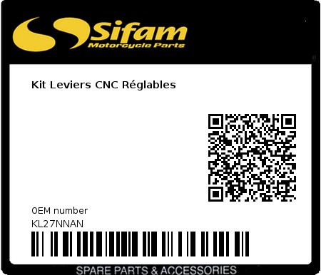 Product image: Sifam - KL27NNAN - Kit Leviers CNC Réglables  0