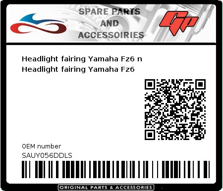 Product image: Fabbri - SAUY056DDLS - Headlight fairing Yamaha Fz6 n   Headlight fairing Yamaha Fz6  