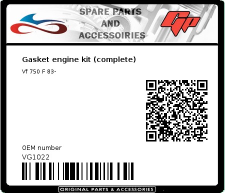 Product image: Athena - VG1022 - Gasket engine kit (complete) 