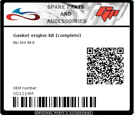 Product image: Athena - VG1124M - Gasket engine kit (complete) 