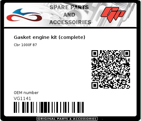 Product image: Athena - VG1141 - Gasket engine kit (complete) 