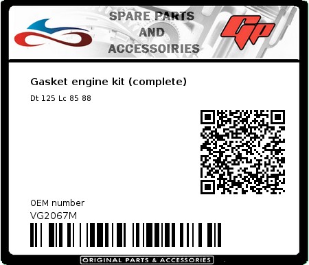 Product image: Athena - VG2067M - Gasket engine kit (complete) 