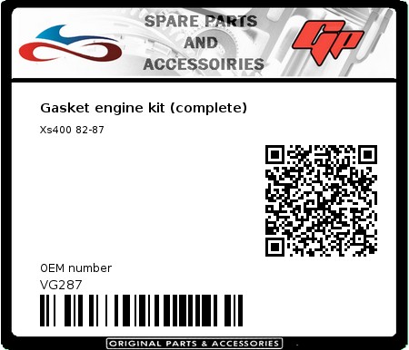 Product image: Athena - VG287 - Gasket engine kit (complete) 