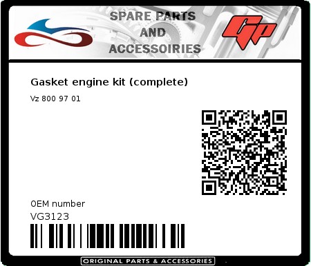 Product image: Athena - VG3123 - Gasket engine kit (complete) 