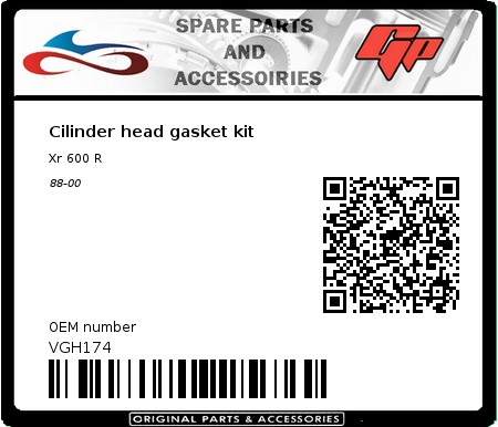 Product image: Athena - VGH174 - Cilinder head gasket kit 