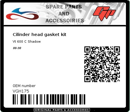 Product image: Athena - VGH175 - Cilinder head gasket kit 